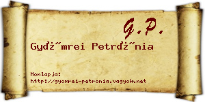 Gyömrei Petrónia névjegykártya